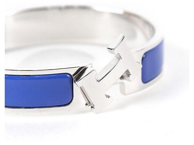 Hermès Click Stahl PM Blau Silber - Ansicht 6