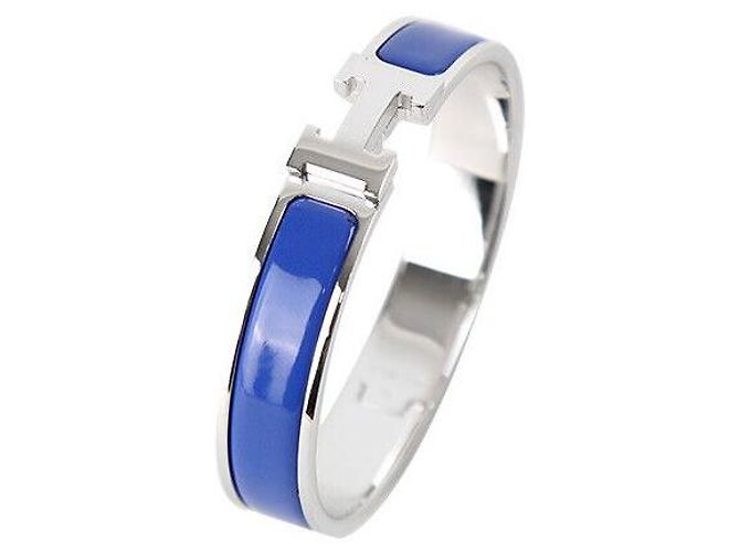 Hermès Click Stahl PM Blau Silber - Ansicht 8