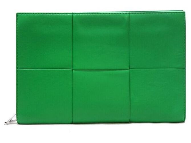 Bottega Veneta Clutch Arco Intrecciato Verde - vista 3
