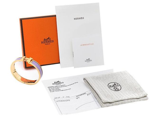 Hermès Clic Aqua PM Baño de Oro Rosa Lila Púrpura - vista 8
