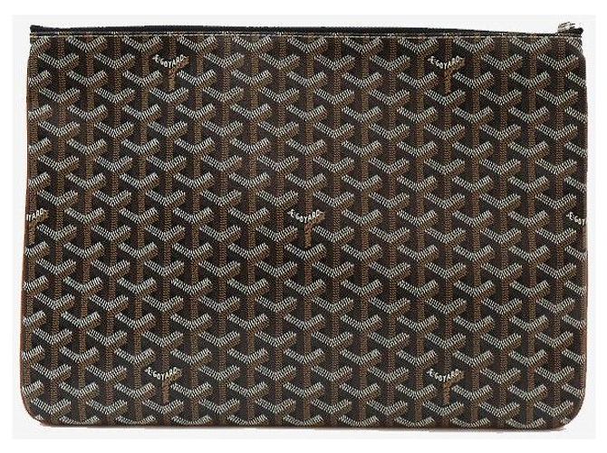 Goyard Clutch Senna MGM Nero Tan Marrone - vista 3