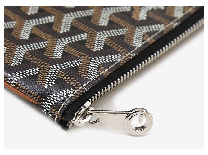 Goyard Clutch Senna MGM Nero Tan Marrone - vista 5