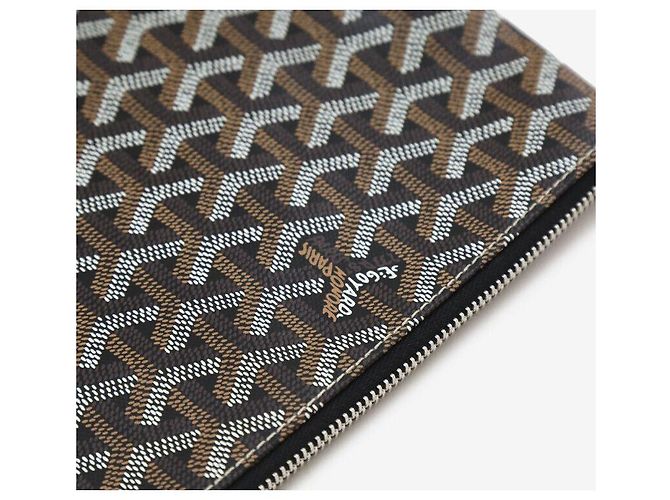 Goyard Clutch Senna MGM Nero Tan Marrone - vista 6