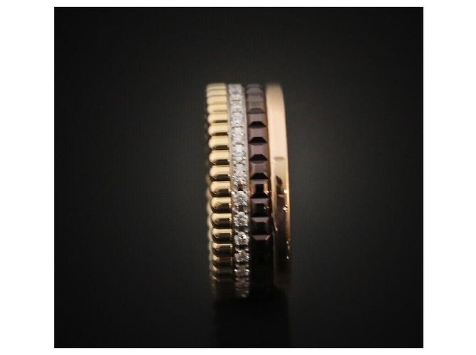 Boucheron Anillo Quattro Clásico Pequeño Oro Rosa Diamante - vista 3