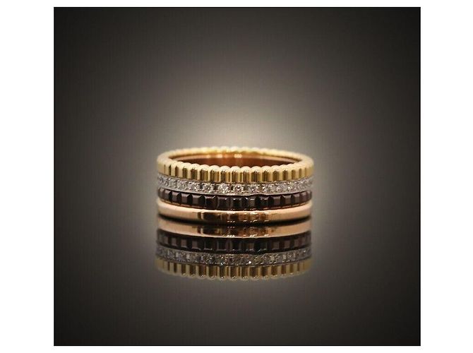 Boucheron Anillo Quattro Clásico Pequeño Oro Rosa Diamante - vista 4