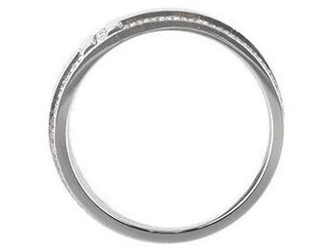 Tiffany & Co Schmale Ring aus Weißgold mit Vollpave-Diamanten Größe - Ansicht 2