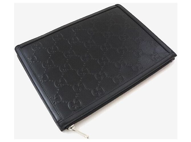 Gucci Clutch GG in rilievo nero - vista 5