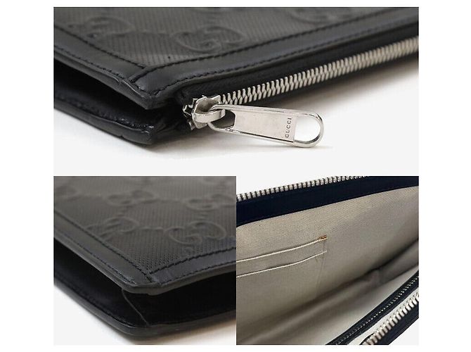 Gucci Clutch GG in rilievo nero - vista 7