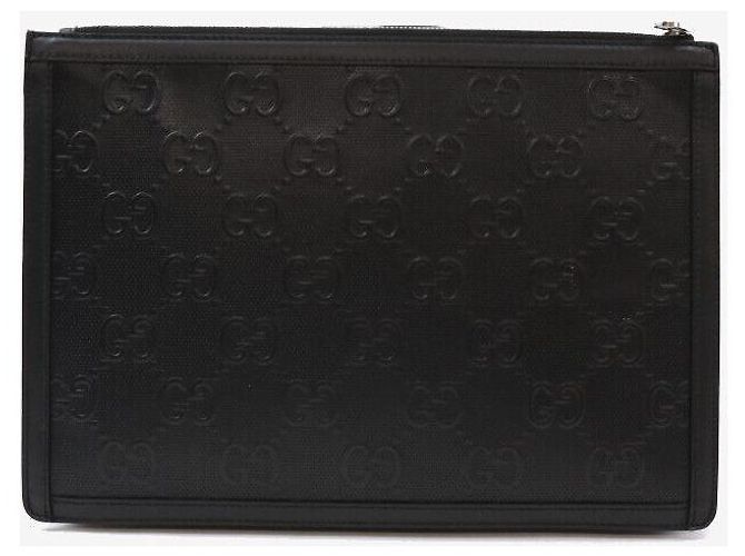 Gucci Clutch GG in rilievo nero - vista 8
