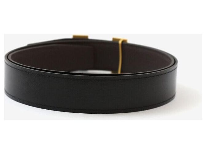 Hermès Reversible Belt with Gold Hardware Black Chocolate - view 3