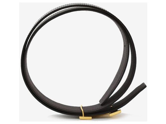 Hermès Reversible Belt with Gold Hardware Black Chocolate - view 4