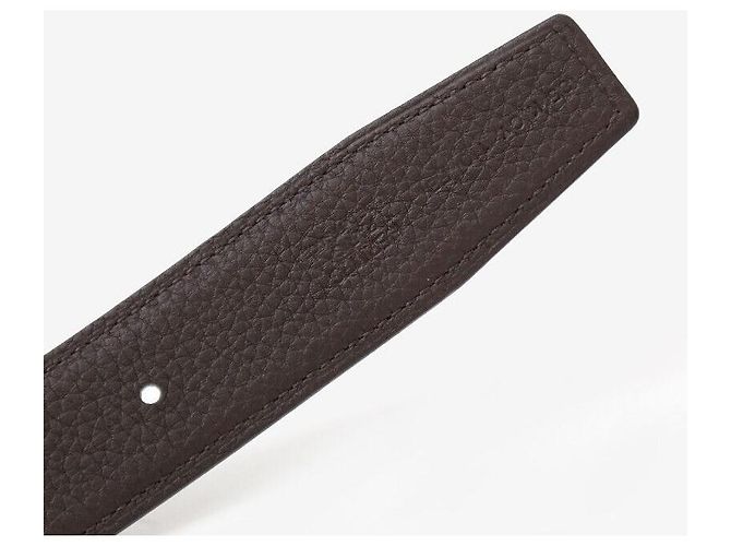 Hermès Reversible Belt with Gold Hardware Black Chocolate - view 7