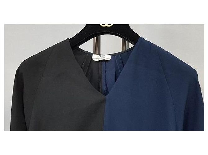 Fendi Blusa de dos tonos Azul - vista 2