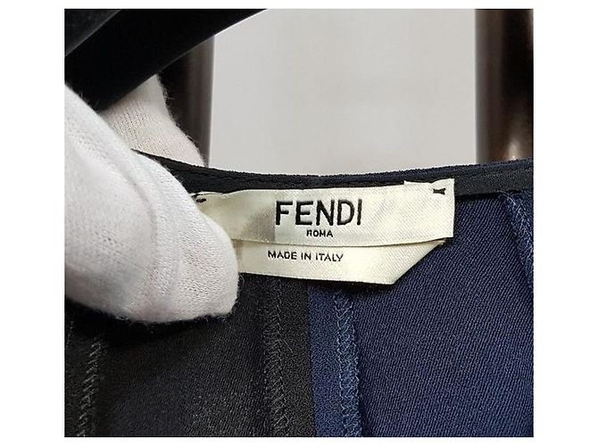 Fendi Blusa de dos tonos Azul - vista 6