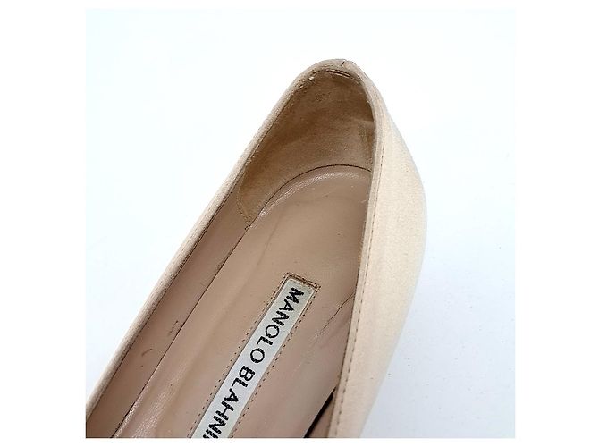 Ballerine in satin Manolo Blahnik Marrone - vista 6