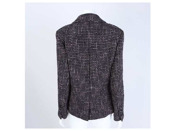 Chanel Tweed-Jacke Schwarz - Ansicht 2
