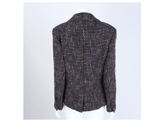Chanel Tweed-Jacke Schwarz - Ansicht 3