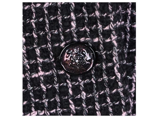 Chanel Tweed-Jacke Schwarz - Ansicht 4