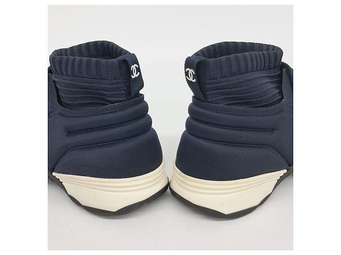 Sneakers Chanel Blu - vista 3