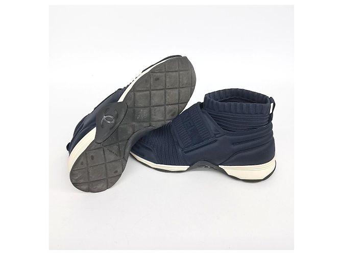 Sneakers Chanel Blu - vista 4