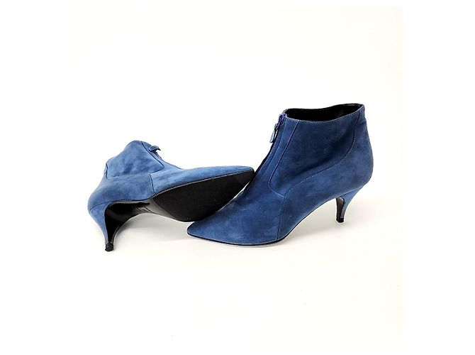 Botines de ante Hermès Azul - vista 4