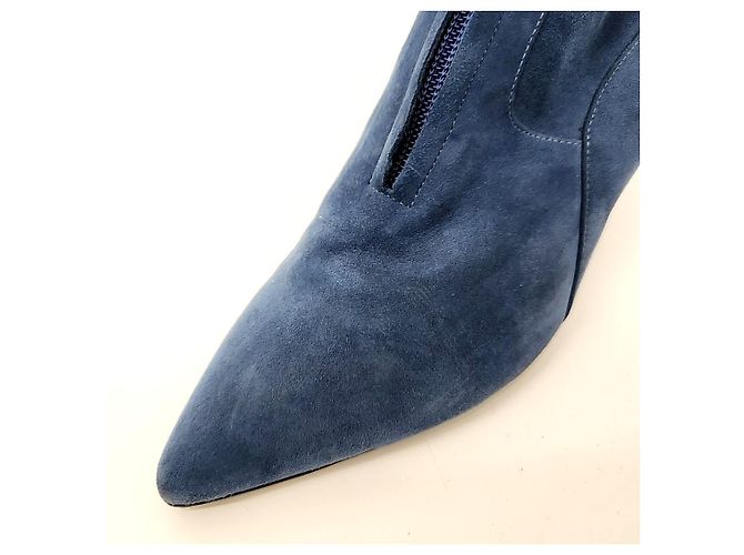 Botines de ante Hermès Azul - vista 5