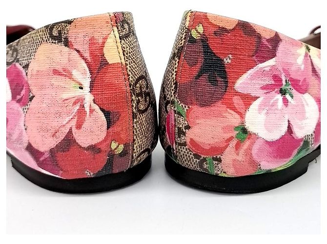 Scarpe flat Gucci Bloom Marrone - vista 3
