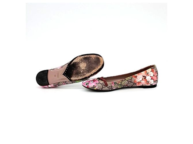 Scarpe flat Gucci Bloom Marrone - vista 4