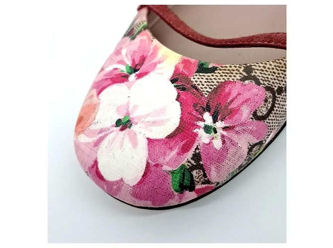 Scarpe flat Gucci Bloom Marrone - vista 5