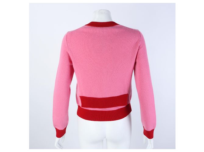 Chanel Suéter de Manga Larga de Punto Roja - vista 3