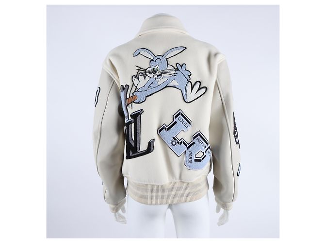 Giacca Bomber Louis Vuitton Bianco - vista 3