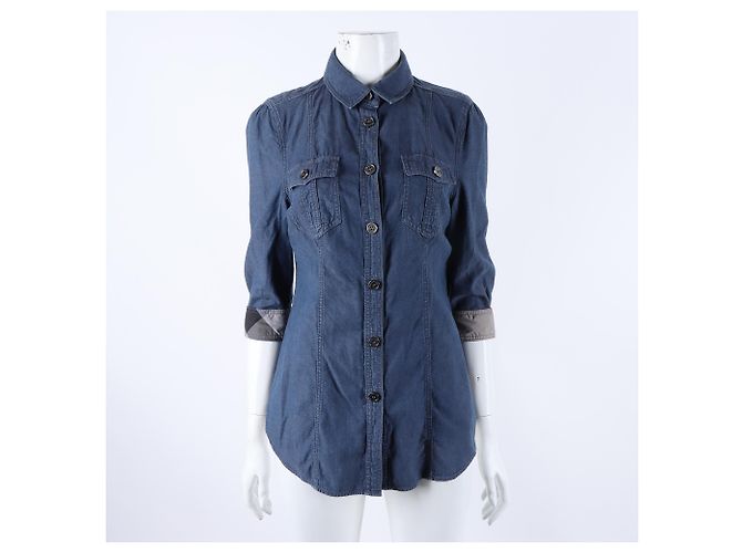 Burberry Brit Langarmhemd Blau - Ansicht 5