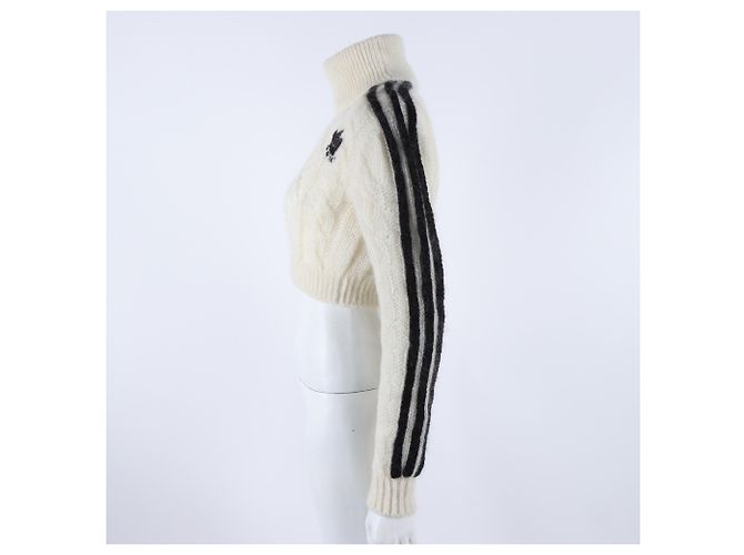 Gucci Adidas Crop Langarmstrick Weiß - Ansicht 2
