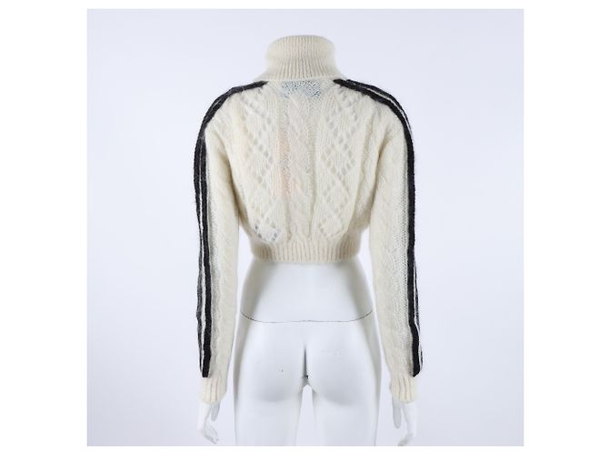 Gucci Adidas Crop Langarmstrick Weiß - Ansicht 3