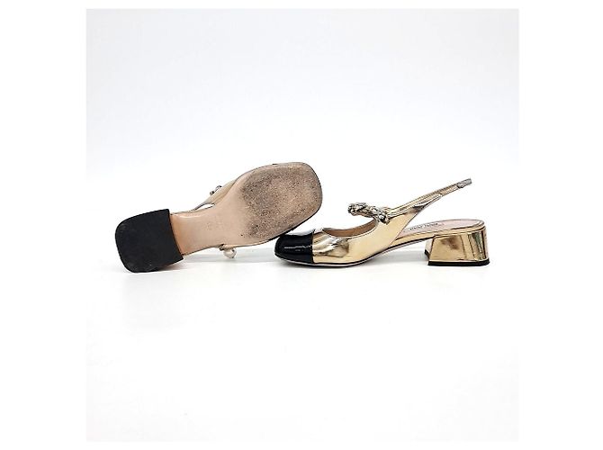 Miu Miu Slingback in vernice Nero - vista 4