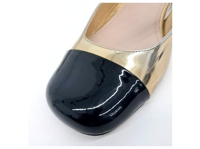 Miu Miu Slingback in vernice Nero - vista 5