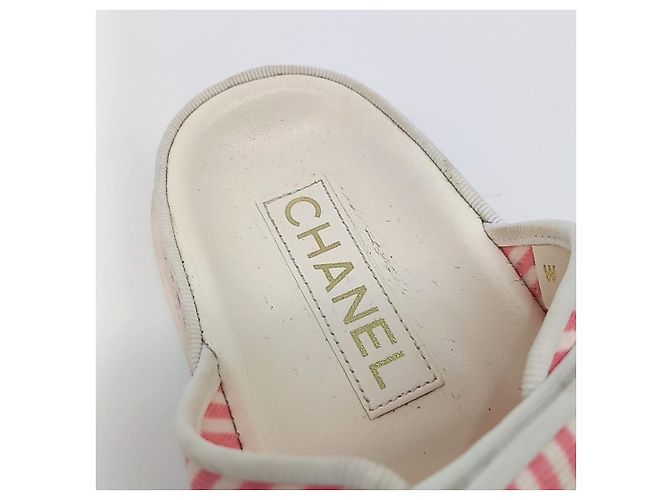 Pantofole Velcro Chanel Bianco - vista 6