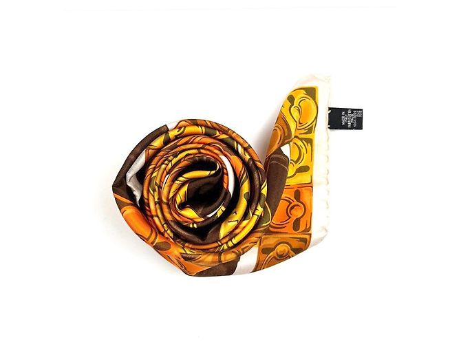 Céline Cachecol Anel Cor Laranja Marrom - vista 5