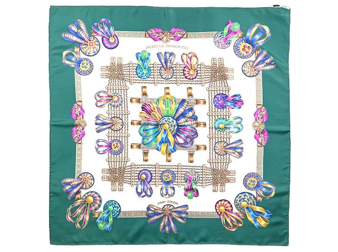 Hermès Pferdeband Schal Aqua Grün - Ansicht 3