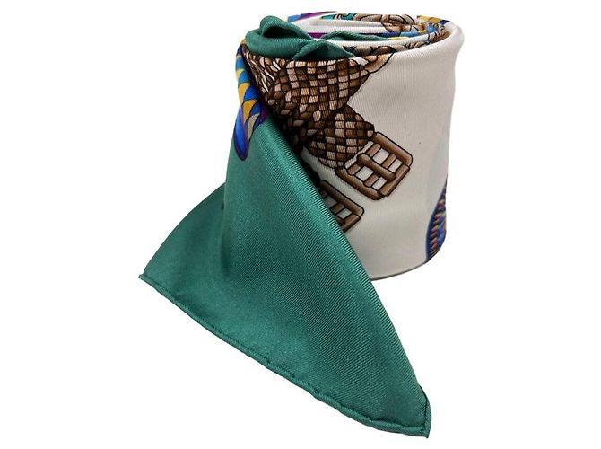 Hermès Pferdeband Schal Aqua Grün - Ansicht 7