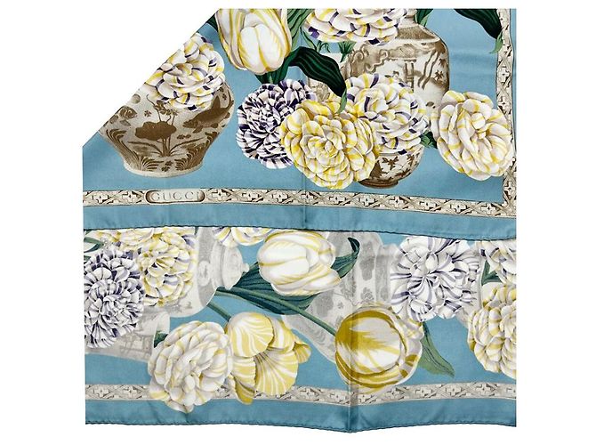 Gucci Bufanda Vase Azul Claro - vista 5