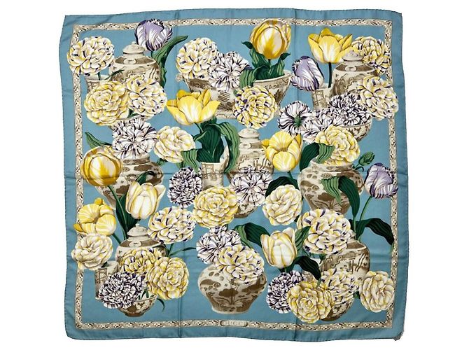 Gucci Bufanda Vase Azul Claro - vista 6