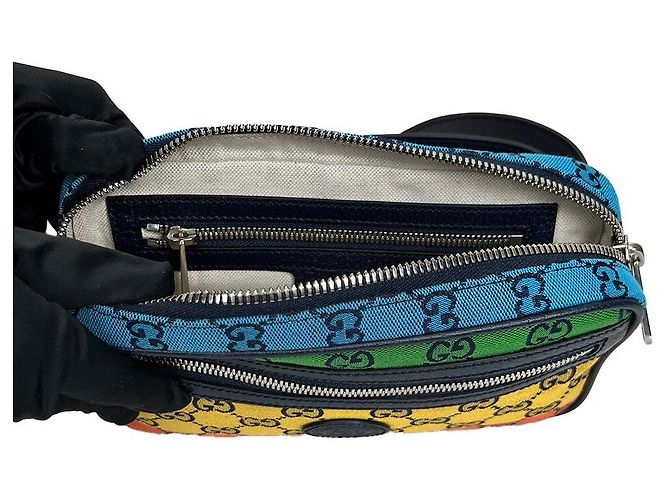 Gucci Neue GG Multicolor Gürteltasche aus Canvas Mehrfarben - Ansicht 6