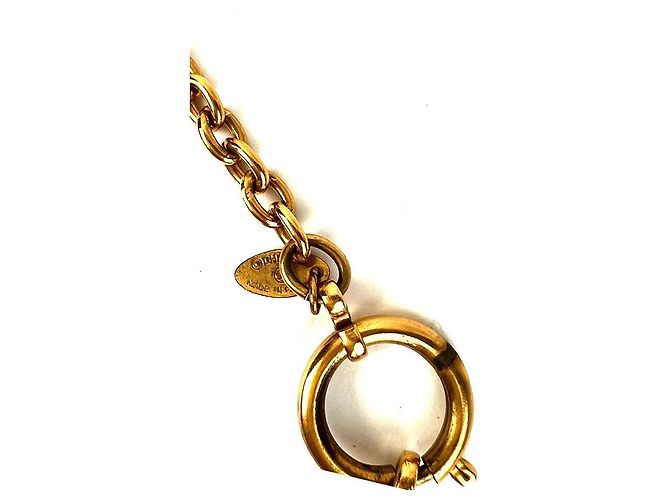 Chanel Pendente Logo in Diamante Collana Lunga Catena Selvaggia D'oro - vista 7