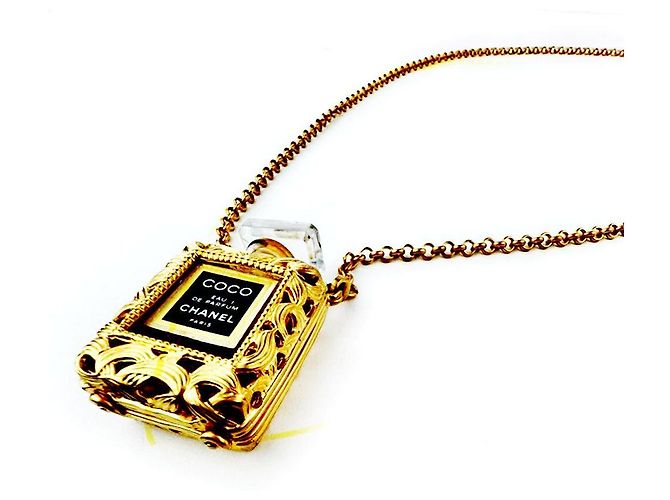 Chanel Collana Profumo Placcata Oro Collana Donna in Oro D'oro - vista 5