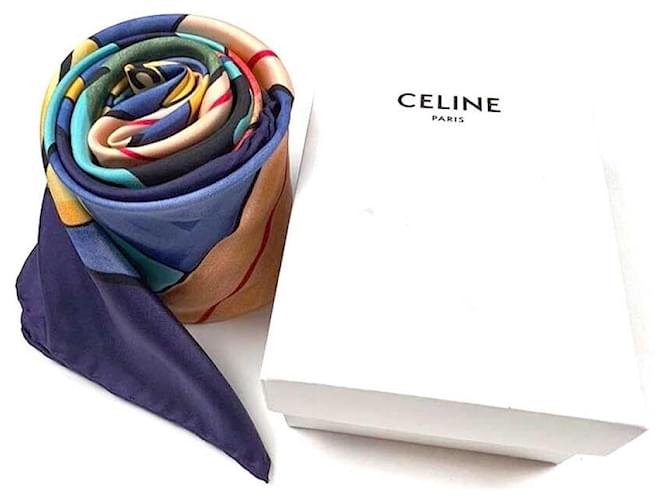 Céline Seidenschal Blau Frucht Händler Schiff - Ansicht 3