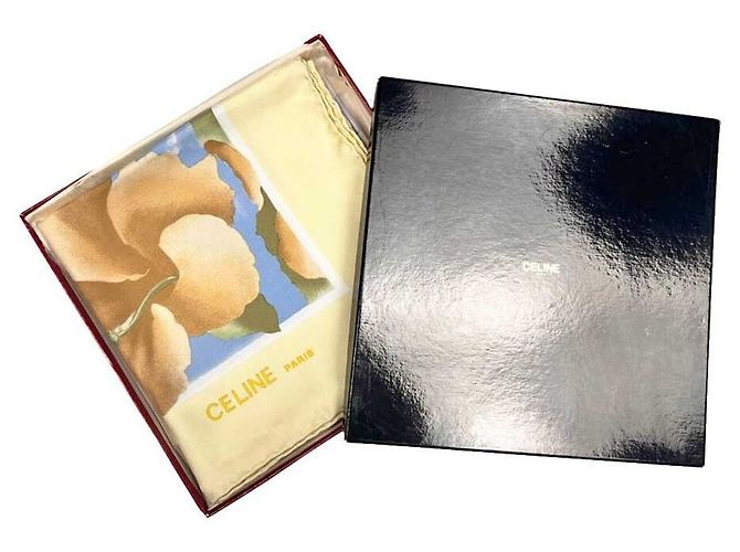 Céline Seidenschal mit tropischem Fruchtmuster Perlenbeige Braun - Ansicht 6