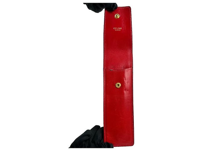 Céline Red Leather Pen Case - view 2