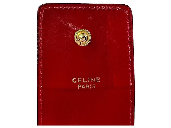 Céline Red Leather Pen Case - view 3