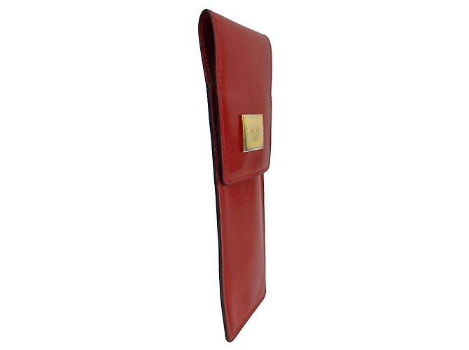 Céline Red Leather Pen Case - view 5